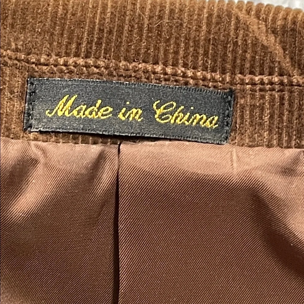 Vintage Brown Corduroy Blazer Mens Size 46R Western Cowboy Jacket Sport Coat